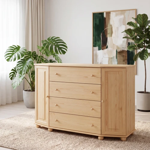 Komoda sosnowa Łamana 140 x 100 (nr kat. 50)
