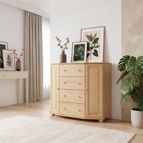 Komoda sosnowa Łamana 118 x 100 (nr kat. 51)