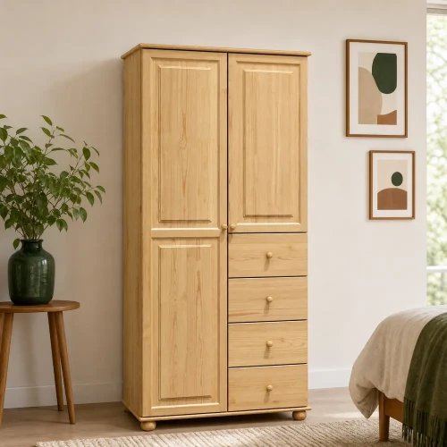 Szafa sosnowa 2 drzwiowa 90 cm (nr kat 65c)