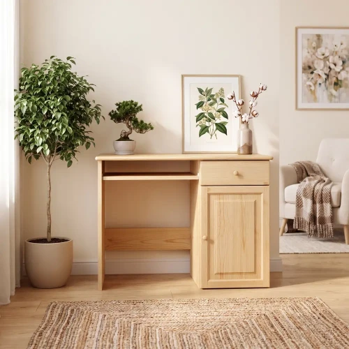 Biurko drewniane sosnowe 100 cm (nr kat 105)