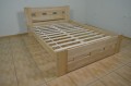 Łóżko z drewna bukowego Prostokąt 160x200